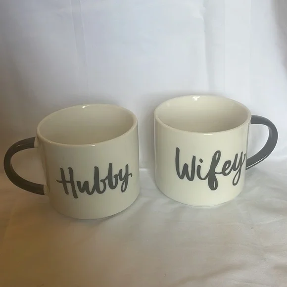 Wifey Hubby Wife Husband Coffee Cups - Picture 4 of 5